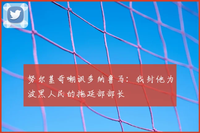 努尔基奇嘲讽多纳鲁马：我封他为波黑人民的拖延部部长